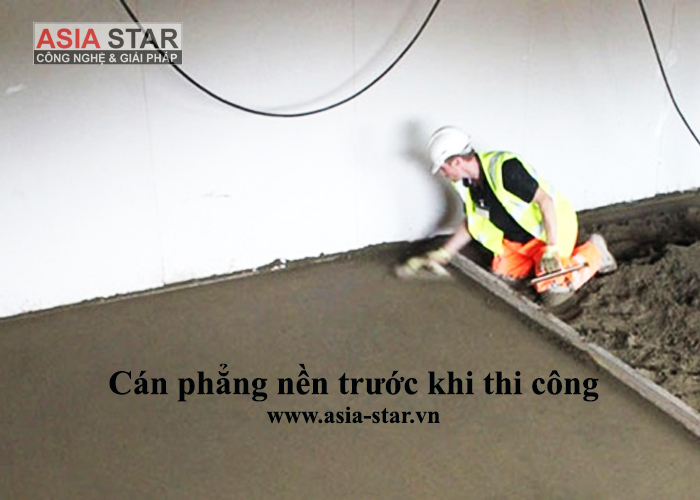 Cán phẳng nền trước khi thi công