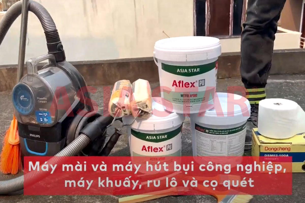 Chuẩn bị bề mặt và dụng cụ thi công