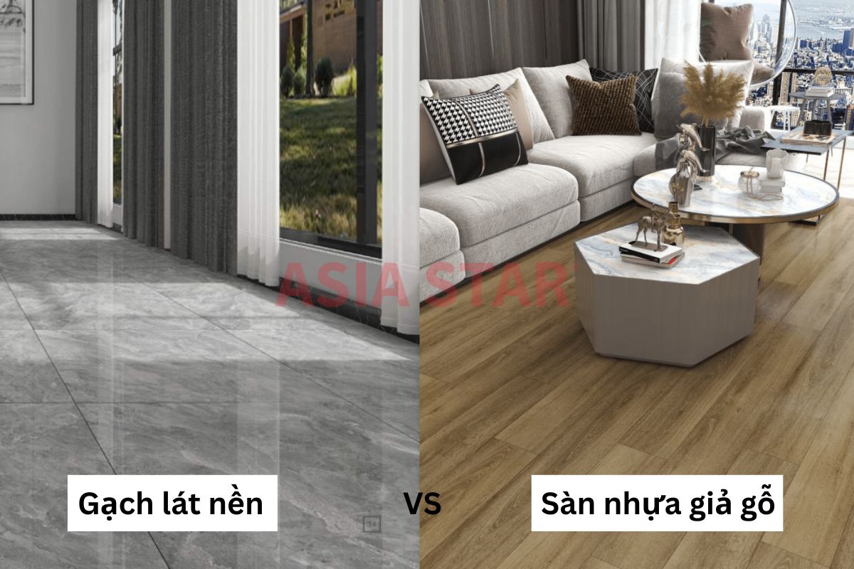 Gạch lát nền và sàn nhựa giả gỗ