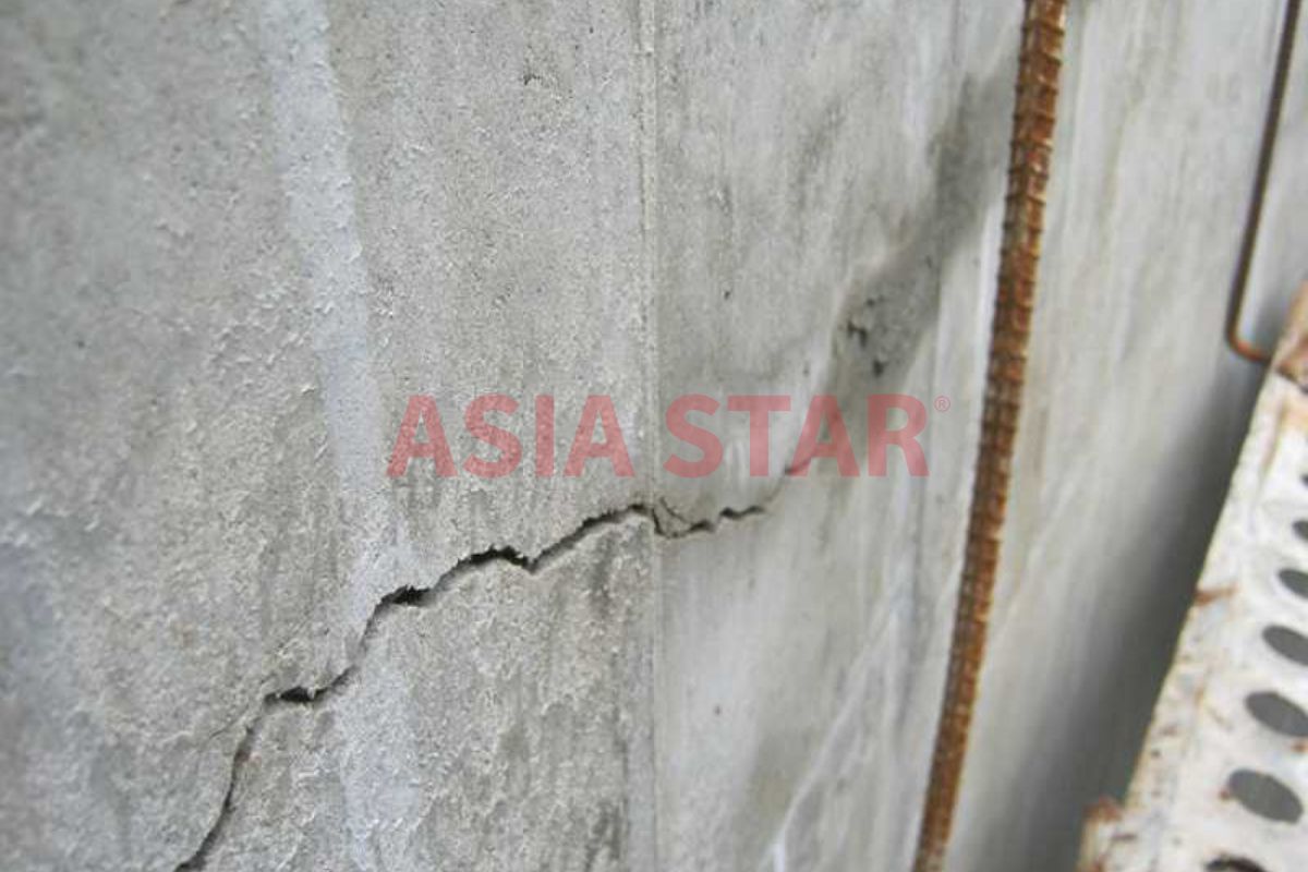 Nứt tường do co ngót bê tông